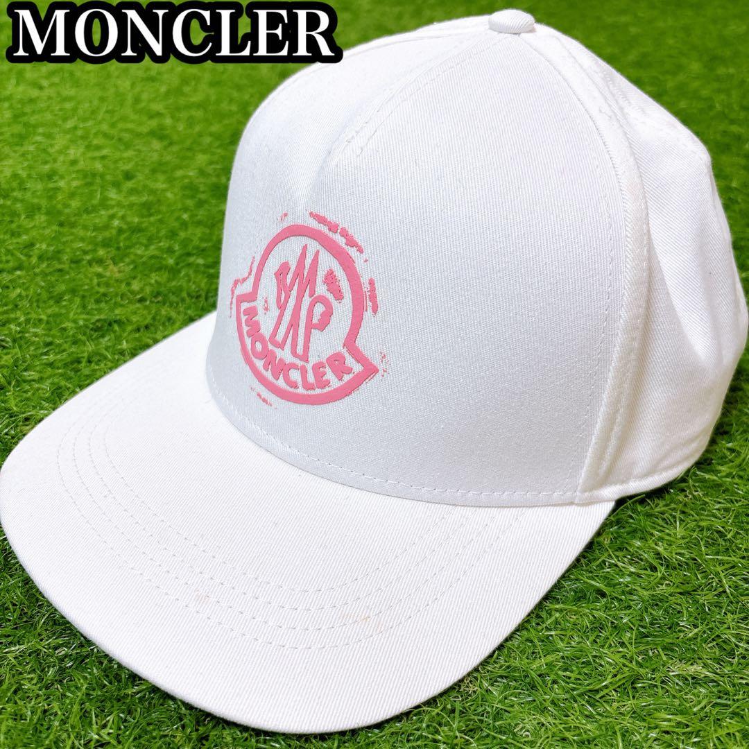 モンクレール　ベースボール　キャップ　ホワイト