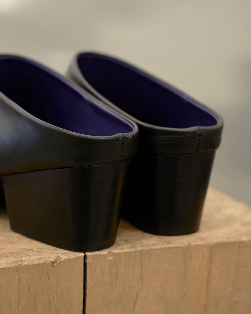 todayfulトゥデイフルSquaretoe Leather Sabot