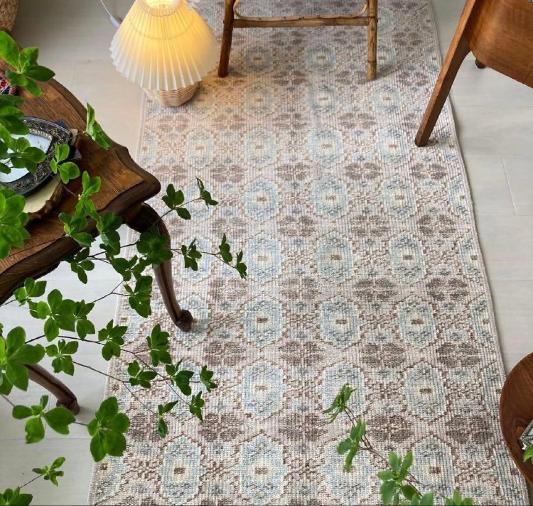 ロング/モロッカンタイル　トルコヴィンテージラグ