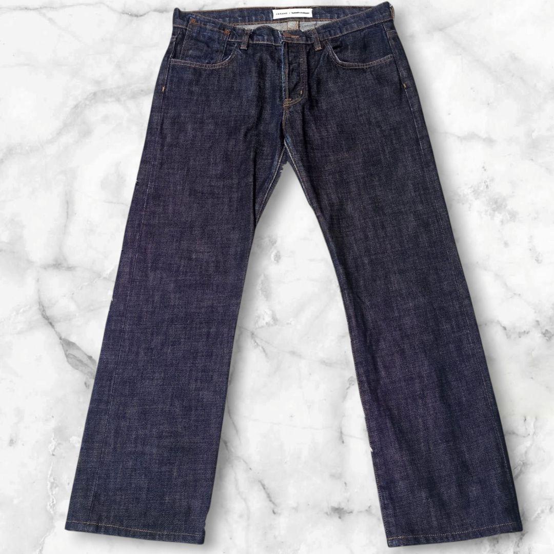 【フセインチャラヤン】USA製☆ストレートデニム☆濃紺