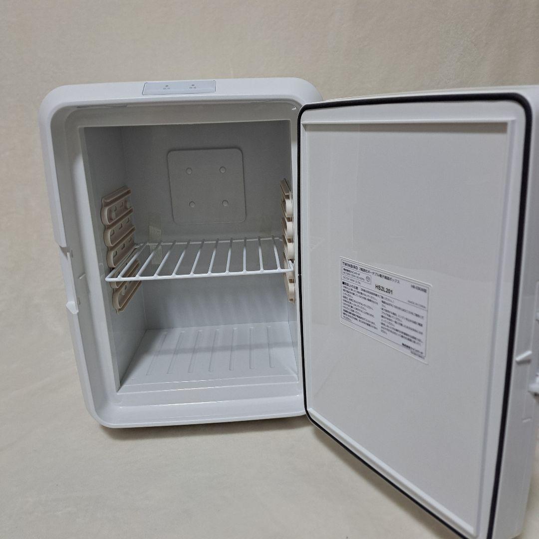 【新品未使用】HR-EB08W 2電源式ポータブル電子適温ボックス　ツインバード