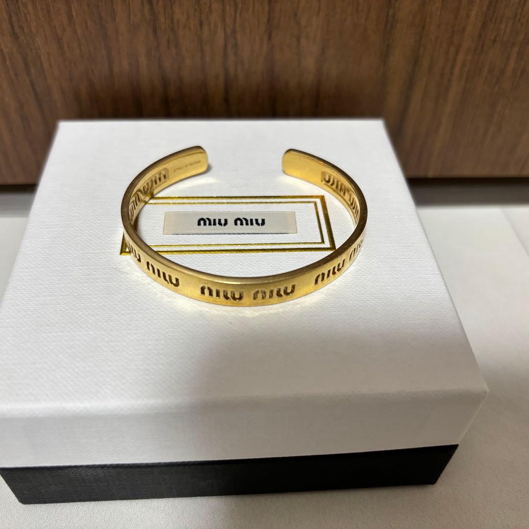 mt miu miu ゴールド バングル F0056 OR