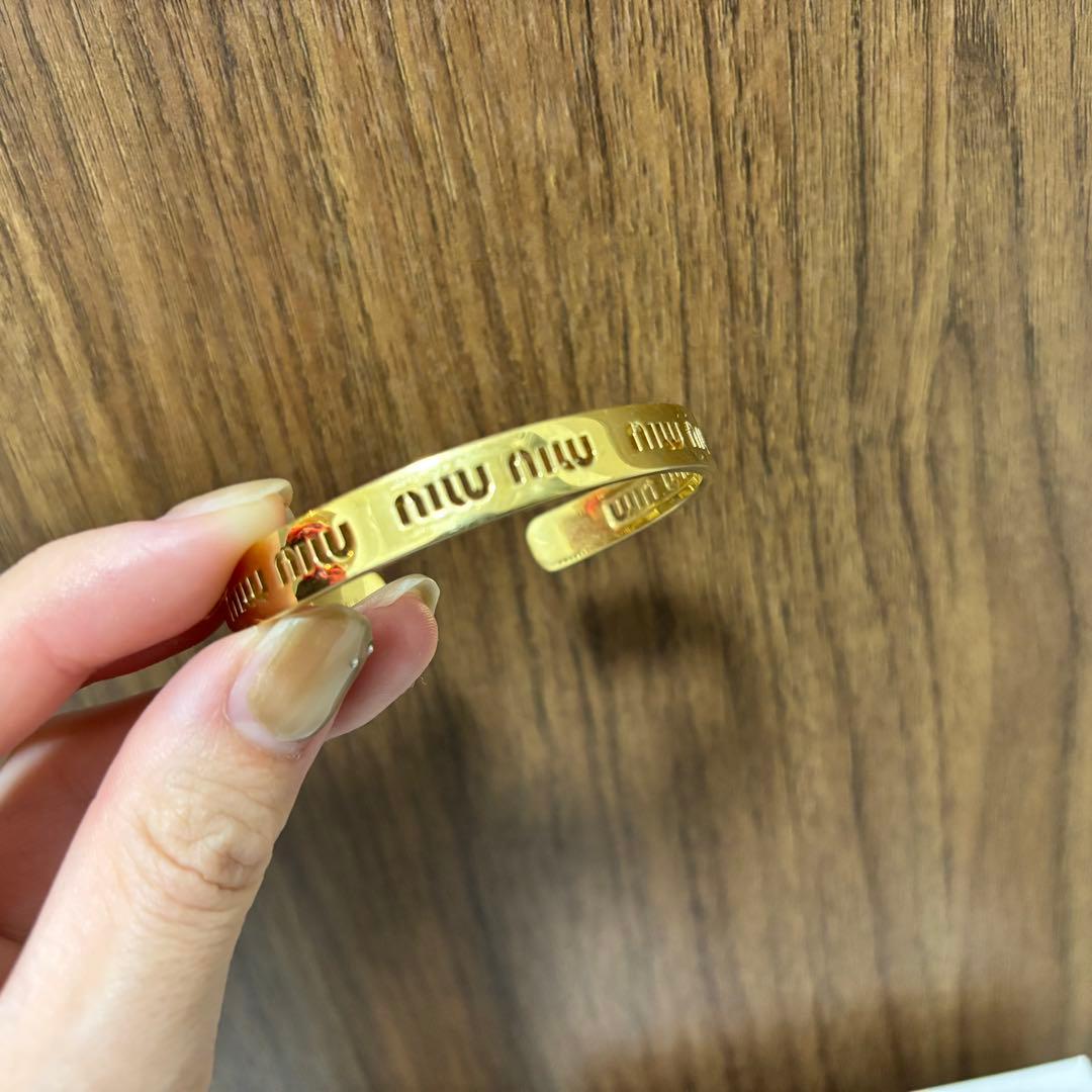 mt miu miu ゴールド バングル F0056 OR