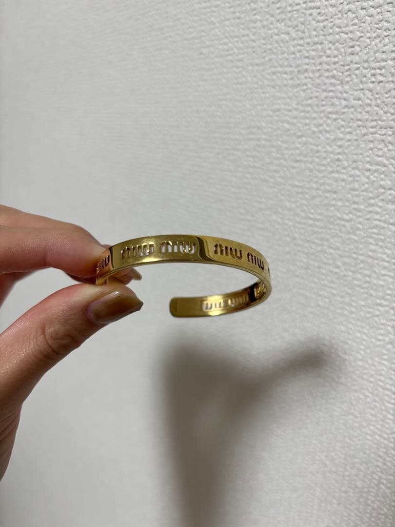 mt miu miu ゴールド バングル F0056 OR