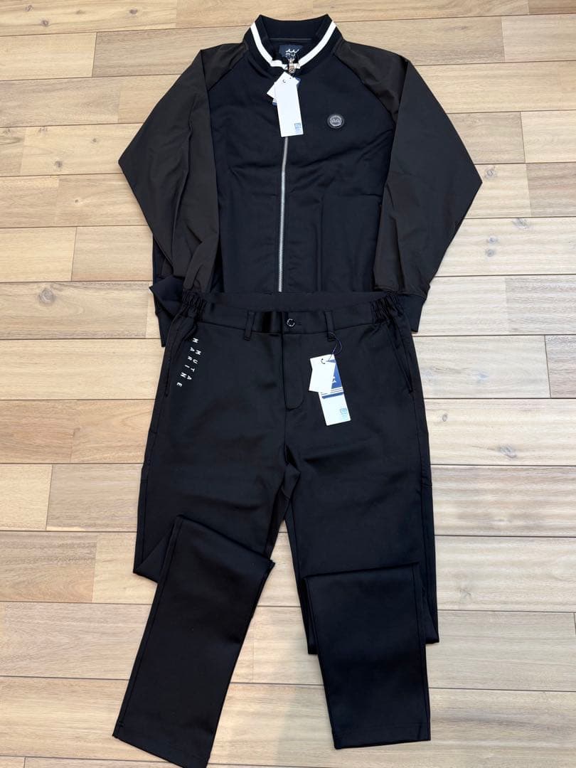 新品★63,800円 ブルゾン＆パンツ 上下2枚セットアップムータマリン 黒 6