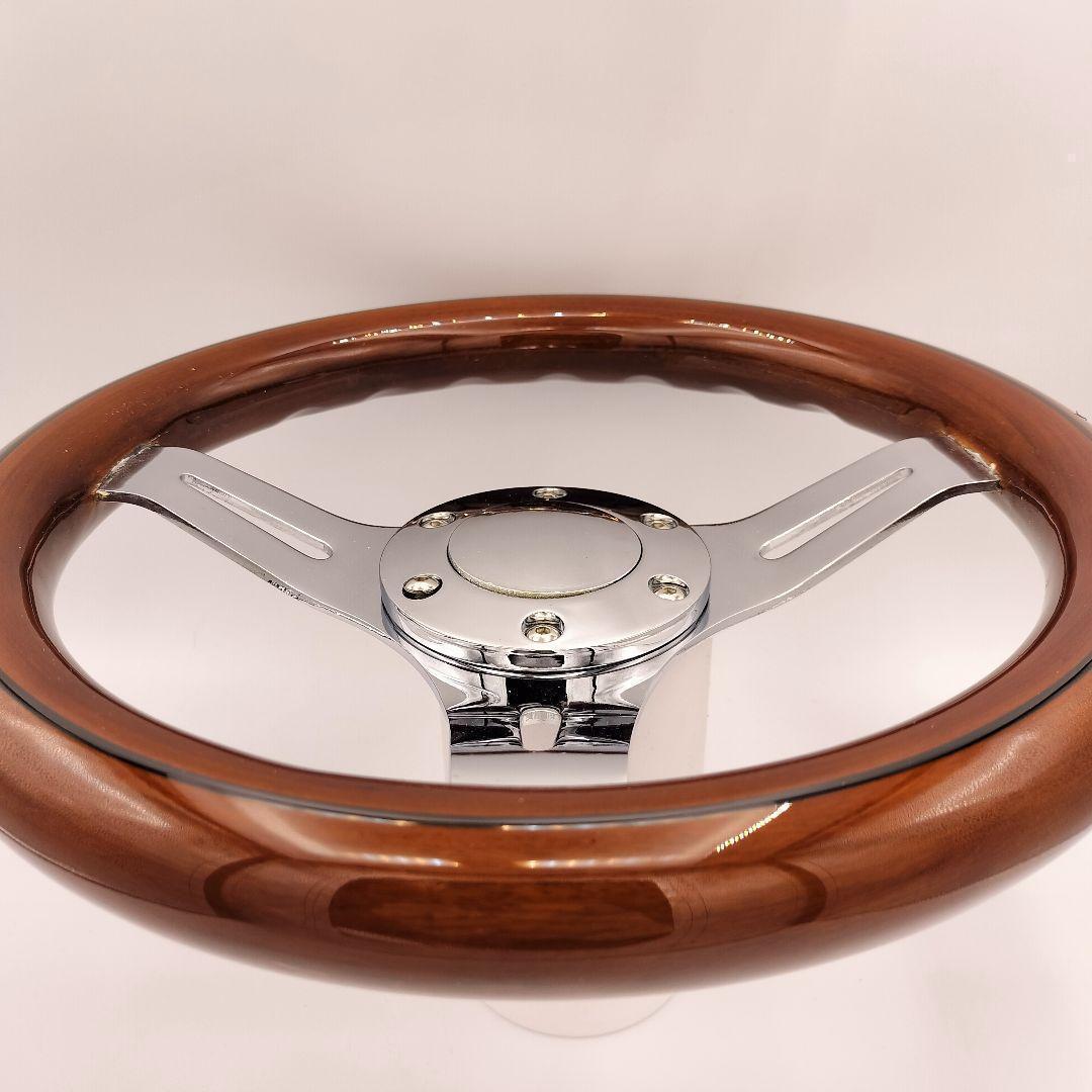 小径ステアリング 290mm ストライプ ウッド ハンドル 旧車 カスタムカー