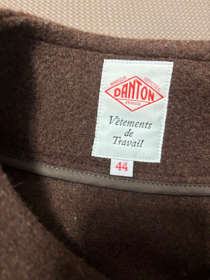 Danton ウールモッサ　ノーカラージャケット