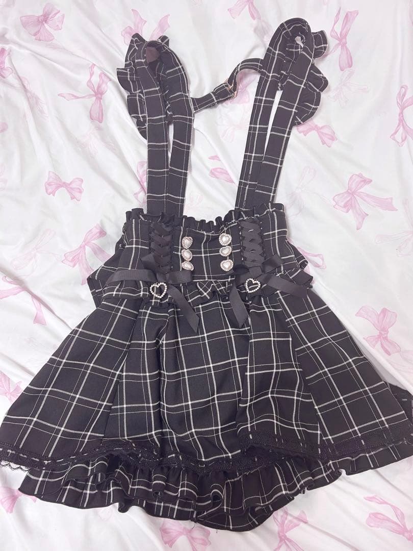 リズリサ　LIZLISA レースアップサスペンダー付スカパン