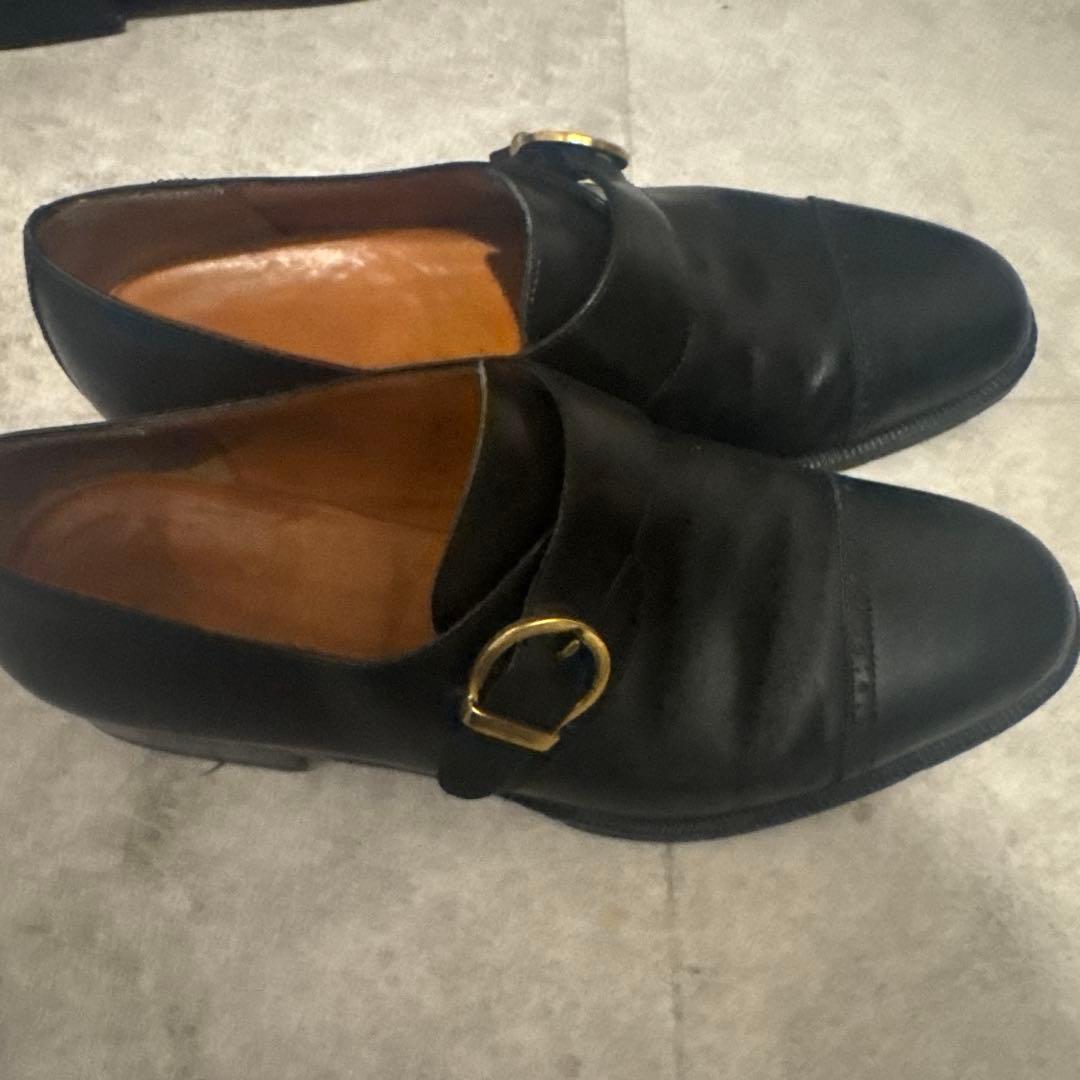フェラガモ モンクストラップ ストレートチップ 革靴 ビジネスシューズ 美品