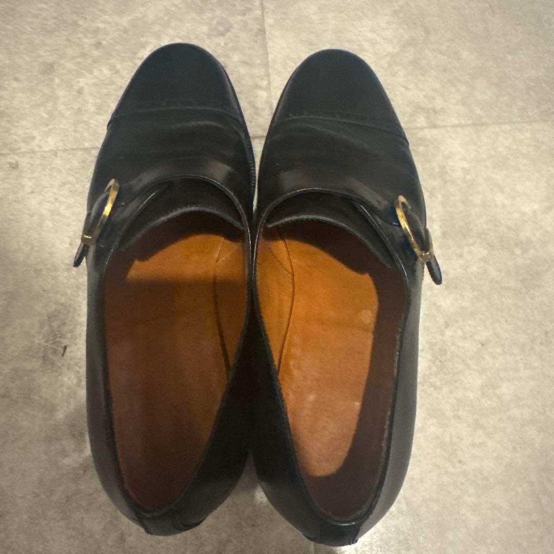 フェラガモ モンクストラップ ストレートチップ 革靴 ビジネスシューズ 美品