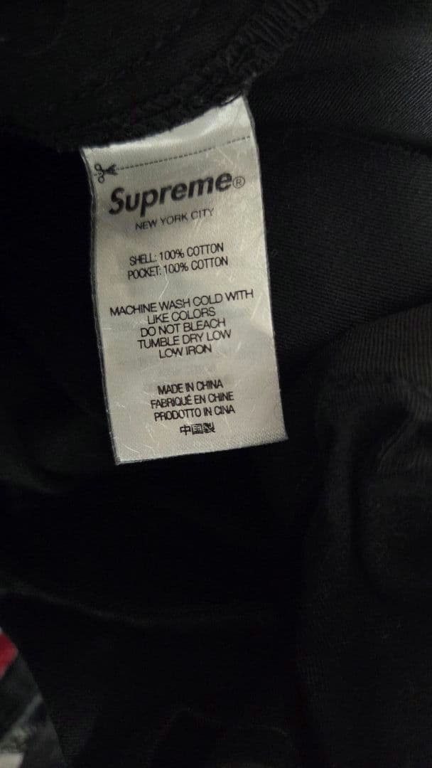 Supreme 黒カーゴパンツ30 22AW