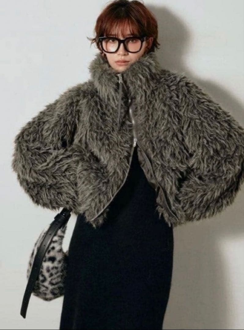 ECICA ミックスシープファースタンドブルゾン