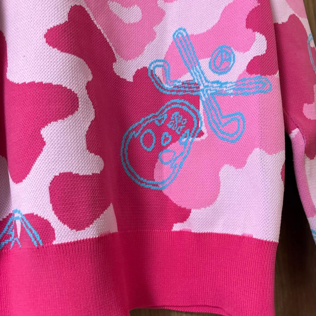 専用　MARK & LONA ニット 迷彩 カモフラ ピンク 36 日本製