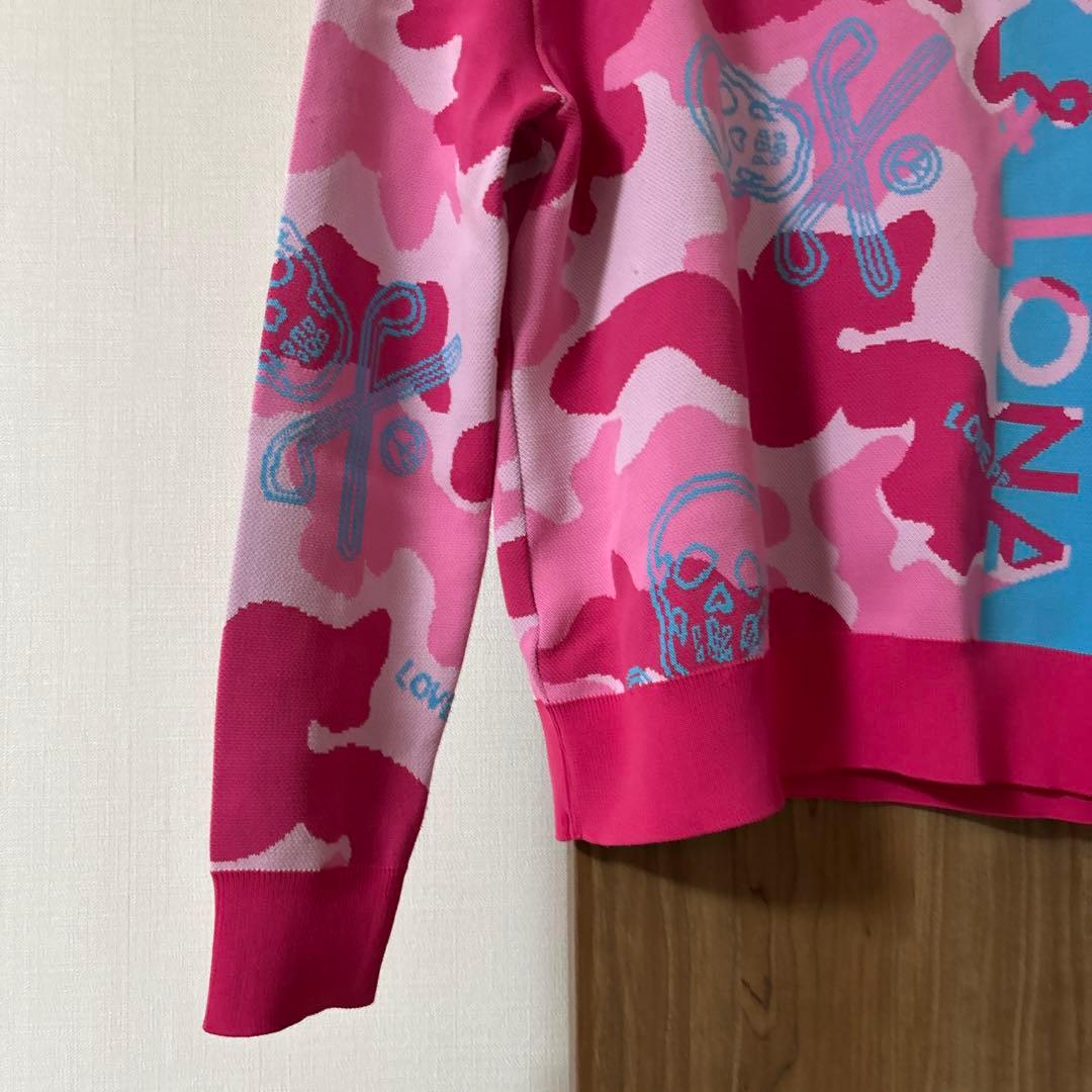 専用　MARK & LONA ニット 迷彩 カモフラ ピンク 36 日本製