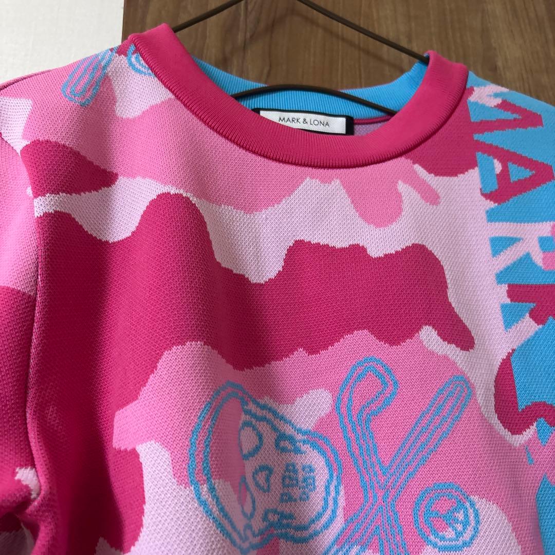 専用　MARK & LONA ニット 迷彩 カモフラ ピンク 36 日本製