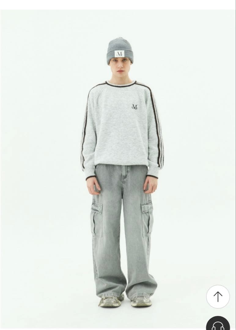 トップス MUCENT HERNE TRACK LINE LOOSE-FIT KNIT