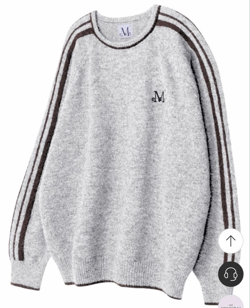 トップス MUCENT HERNE TRACK LINE LOOSE-FIT KNIT