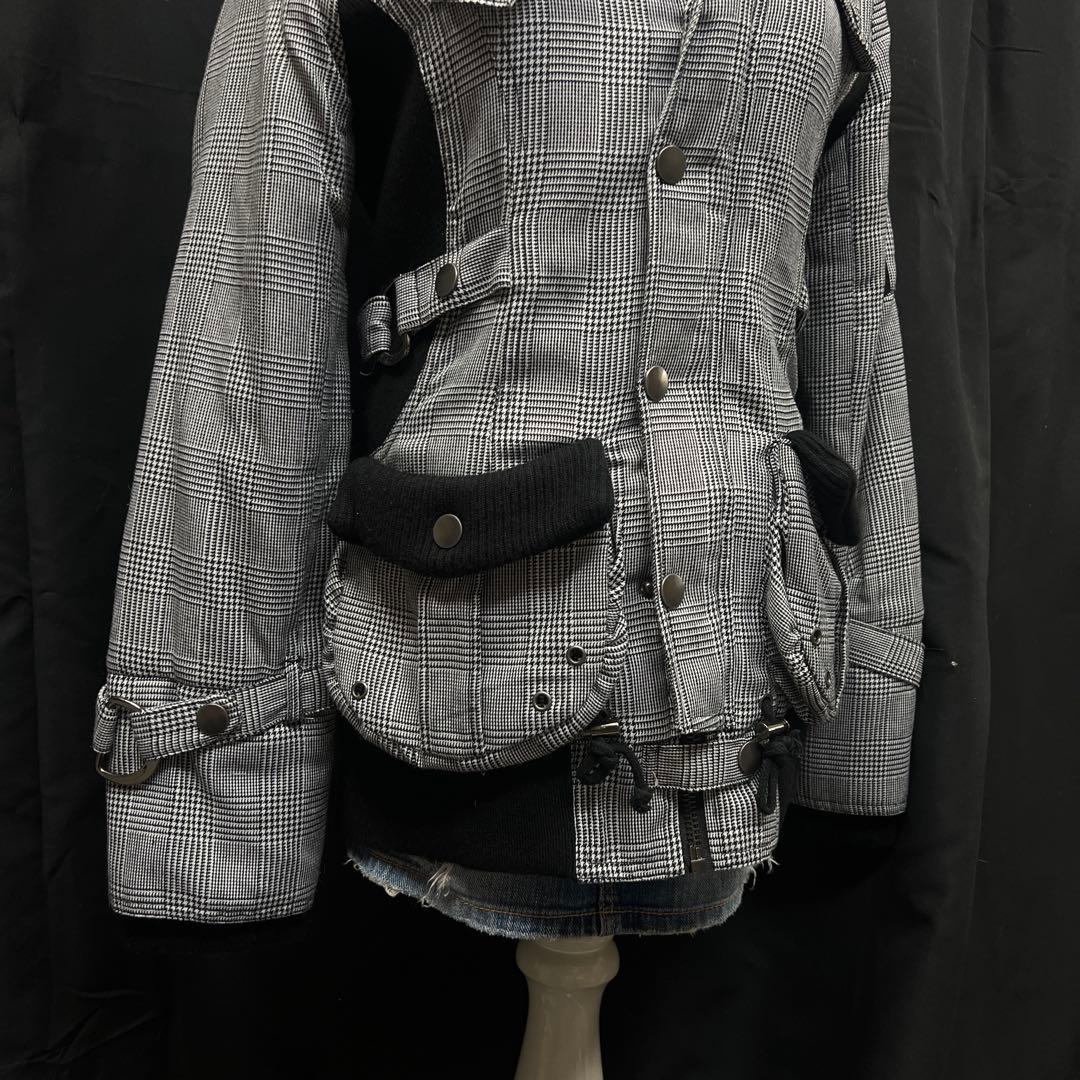 ダークコア　平成ギャル y2k グランジ　ファー　フード　ジャケット　ギミック