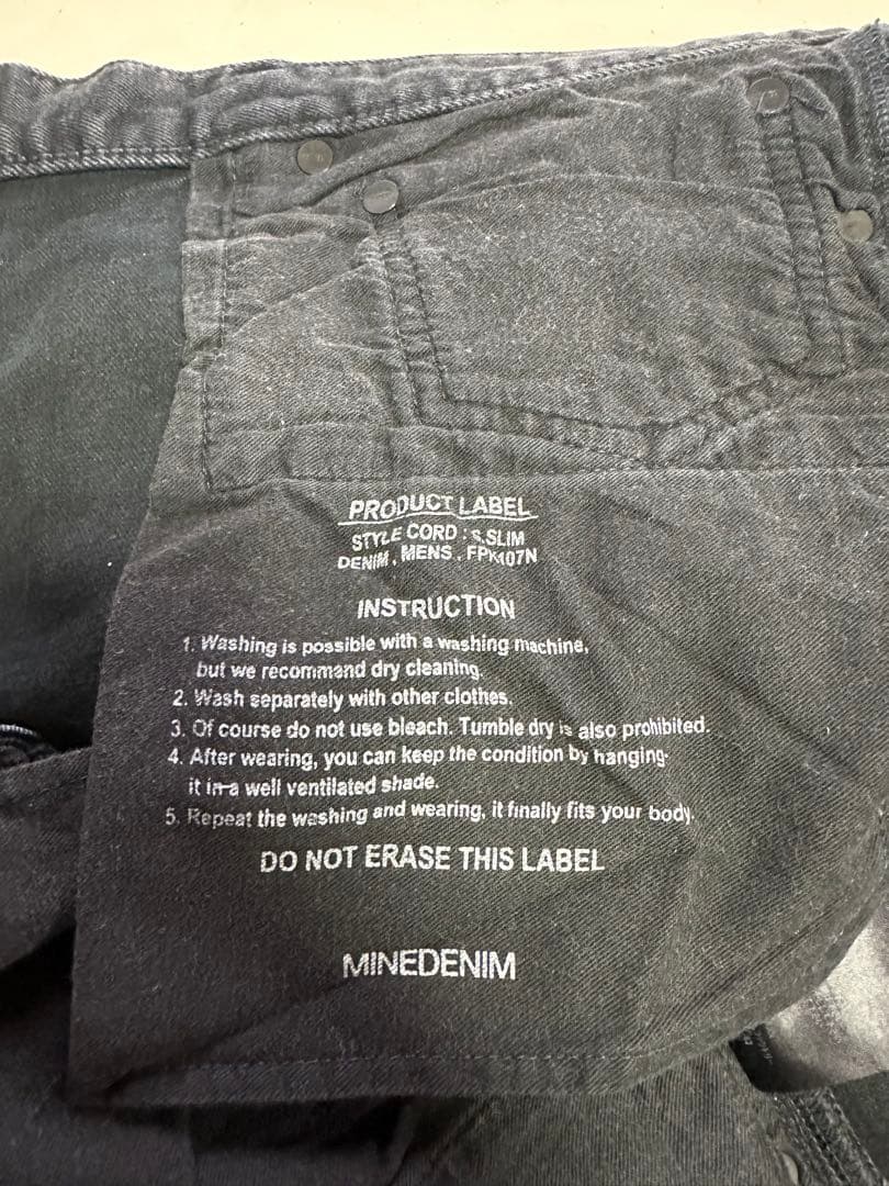 MINEDENIM【干場愛用復刻版】S.Slim STR USD 33 11