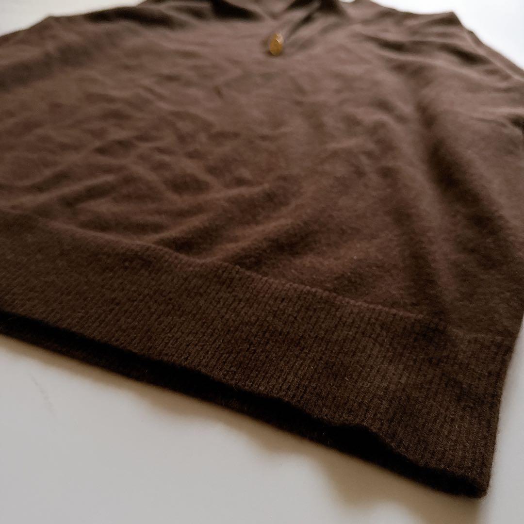 カシミヤ100✨イタリア製 Dominique France ハーフジップニット