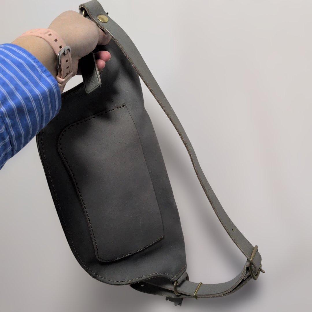 猫*猫様 HERZ　ヘルツ　アイビーグレー　限定　マチ・ボディバッグ(NSB-1