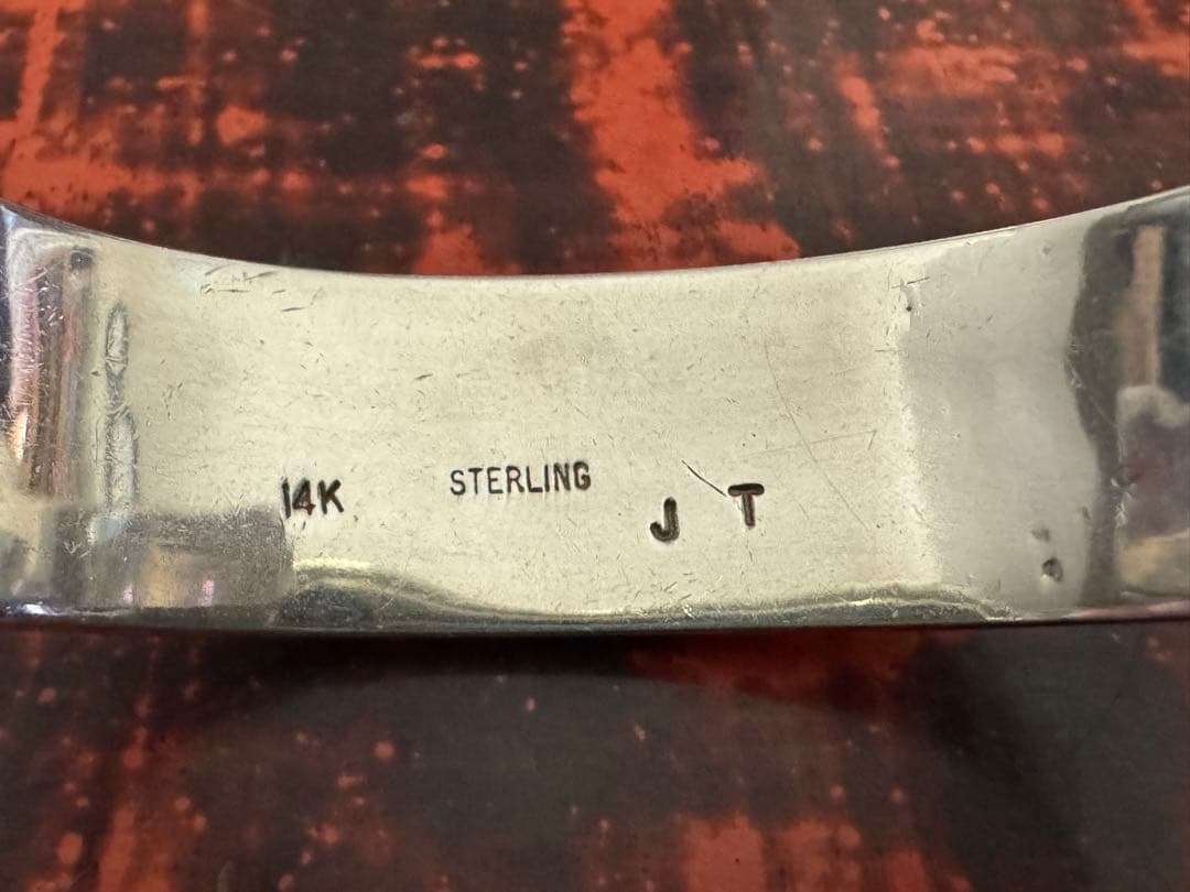 ジャックトム 14K バングル タートル チゼルワーク 14金ゴールド 女性向け