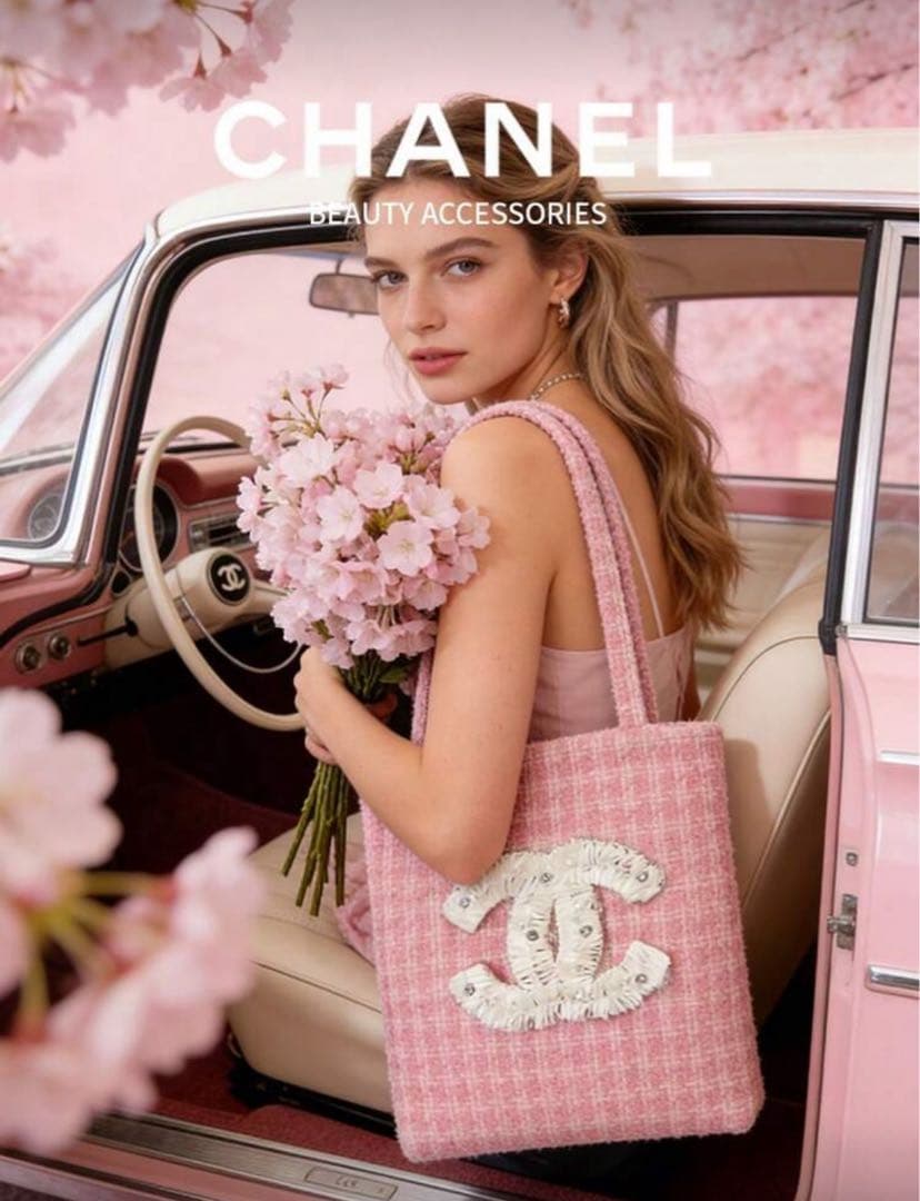 CHANEL トートバッグ　フリル　ビッグココ　シャネルノベルティ　ショルダー