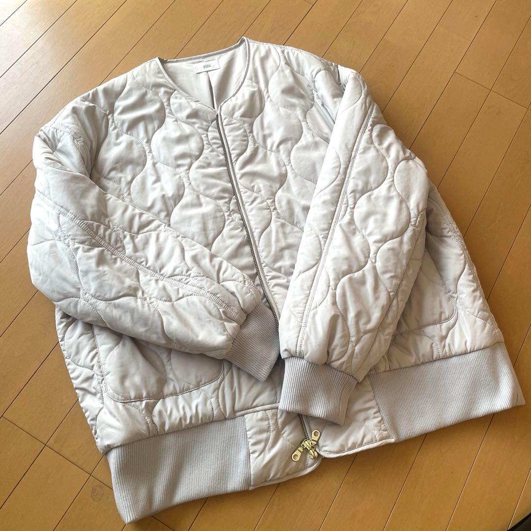 【siro de labonte 】キルティングMA-1ジャケット　エクリュ