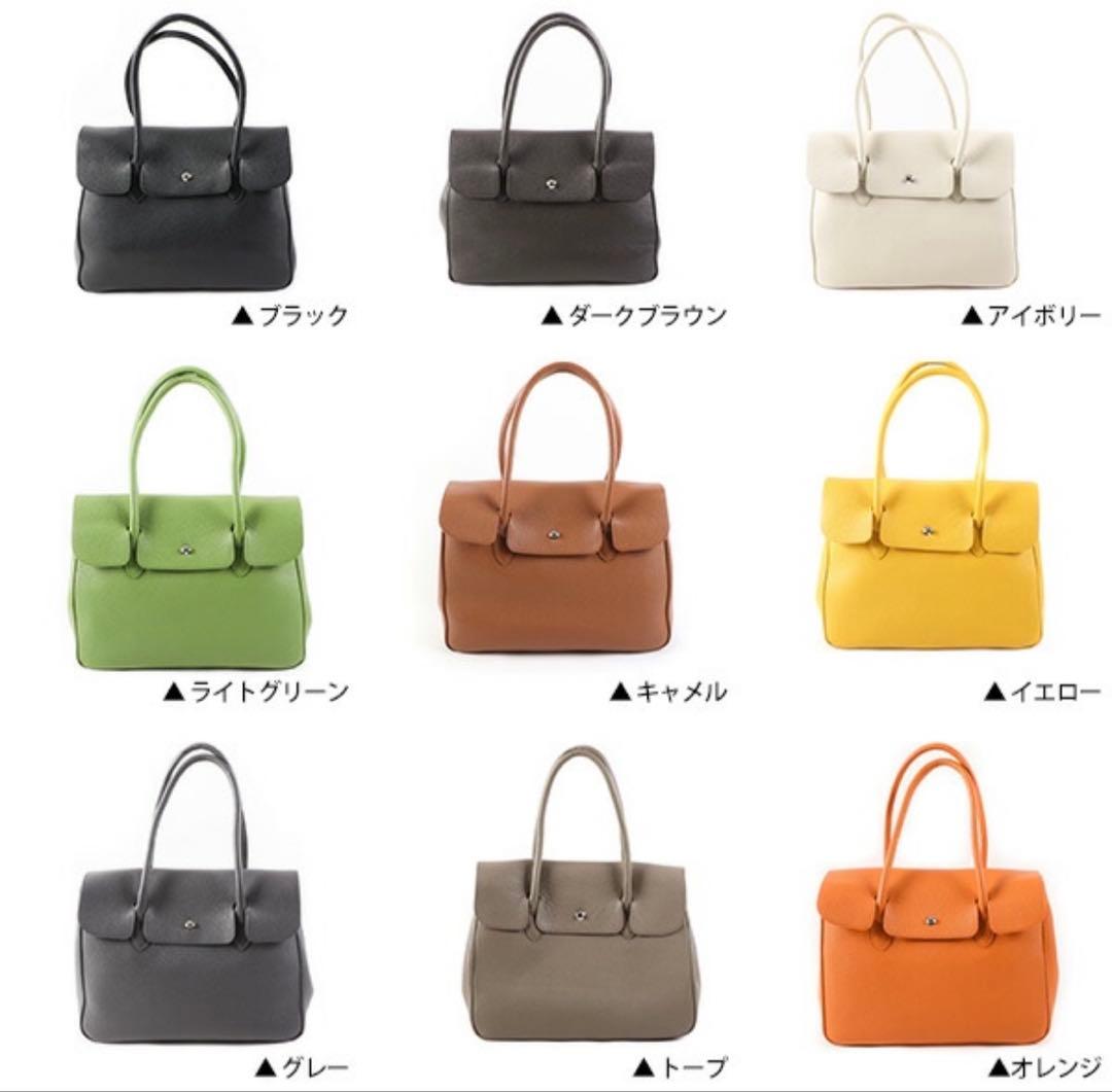 グレー ボックス型 ビジネスバッグ