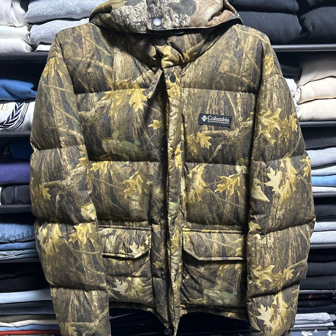 Columbia カモフラージュ ダウンジャケット