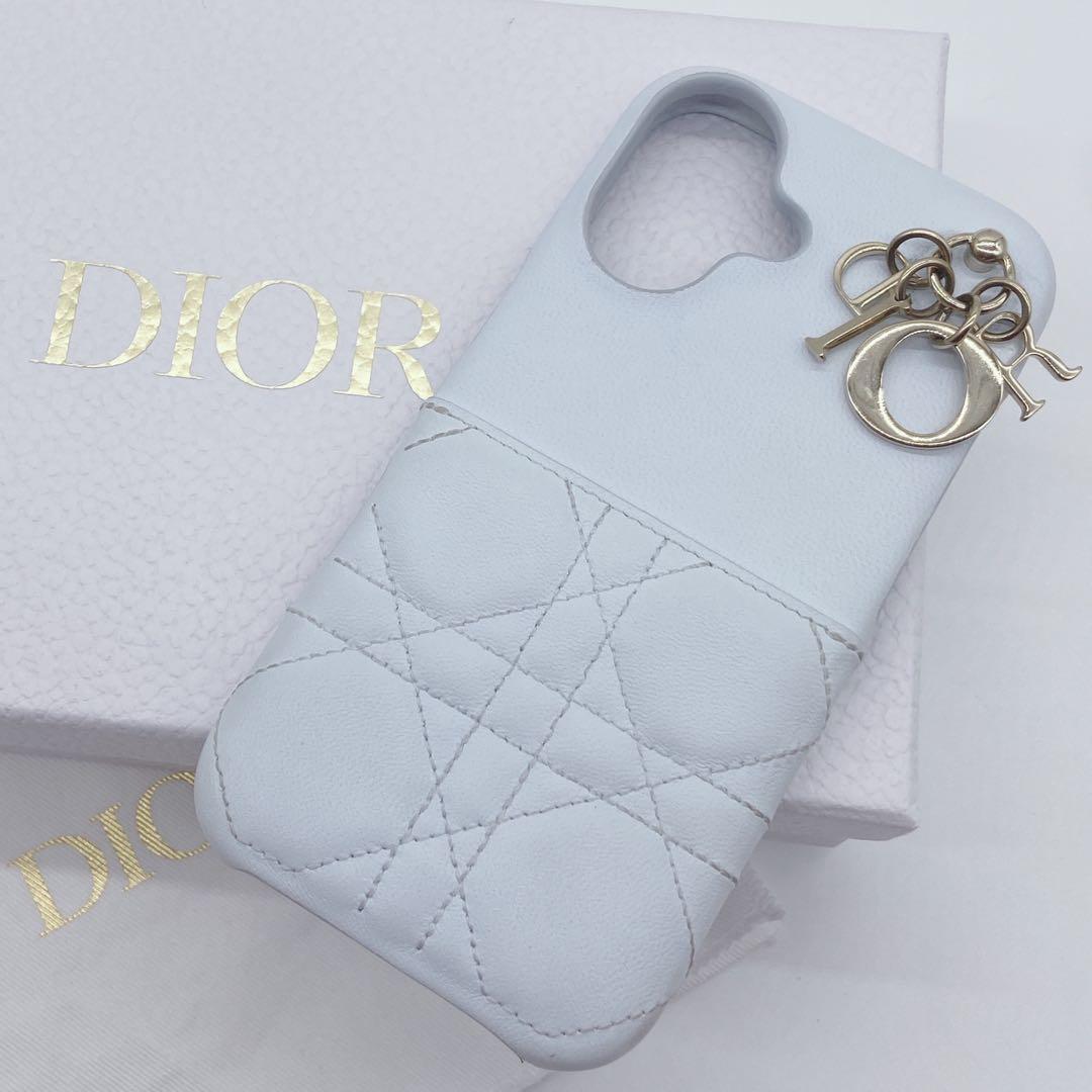 極美品✨Christian Dior カナージュ　iPhone16 ブルー