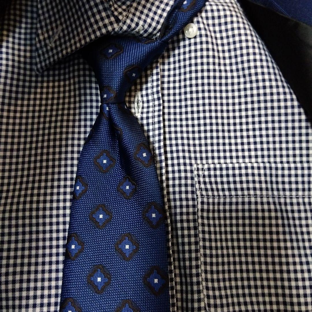 ネイビー チェック柄 スーツ ベスト付き 120