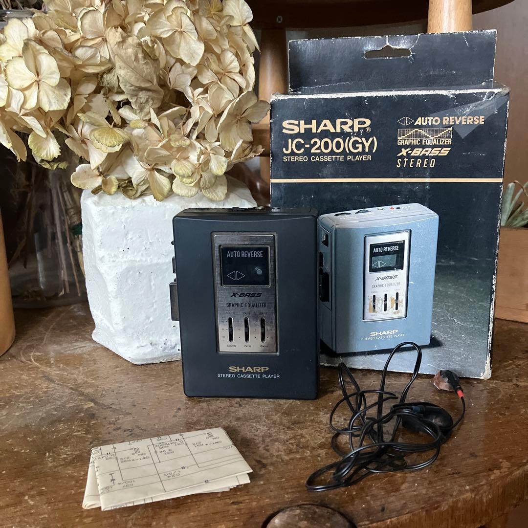 昭和レトロ SHARP 希少 カセットウォークマン 未使用 動作確認済