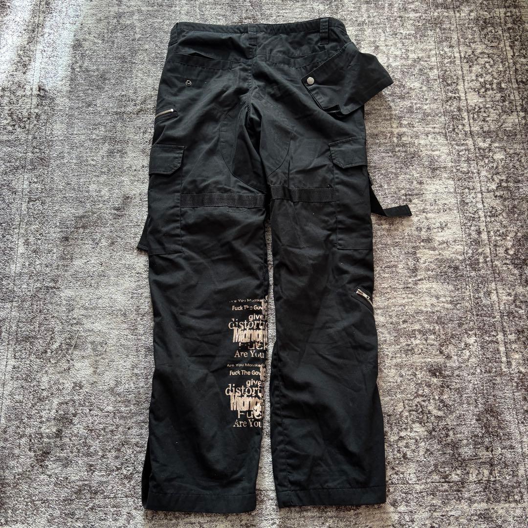 00s archive ボンテージ カーゴパンツ 英字 お兄系 変形 ギミック