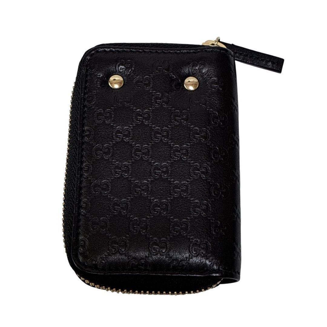 【美品】GUCCI グッチ 6連キーケース マイクログッチシマ 鍵 カード 黒