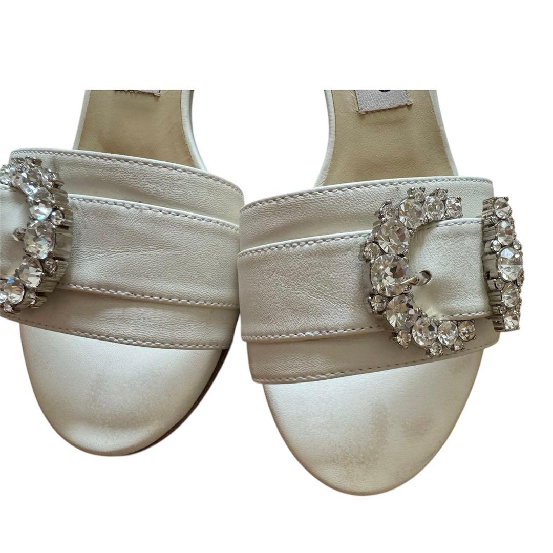 【美品】JIMMY CHOO Cheriミュール ビジューバックル