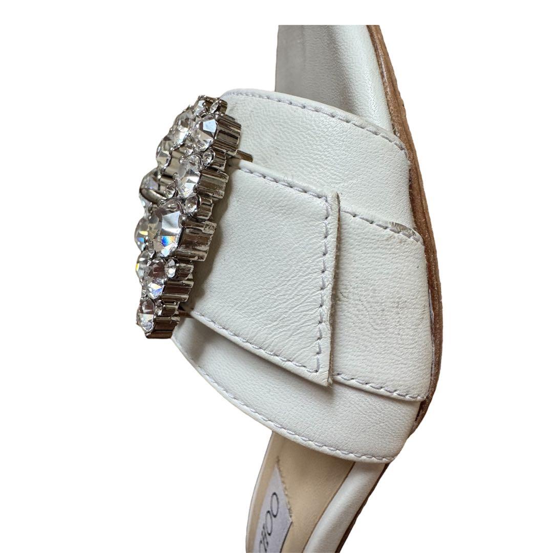 【美品】JIMMY CHOO Cheriミュール ビジューバックル