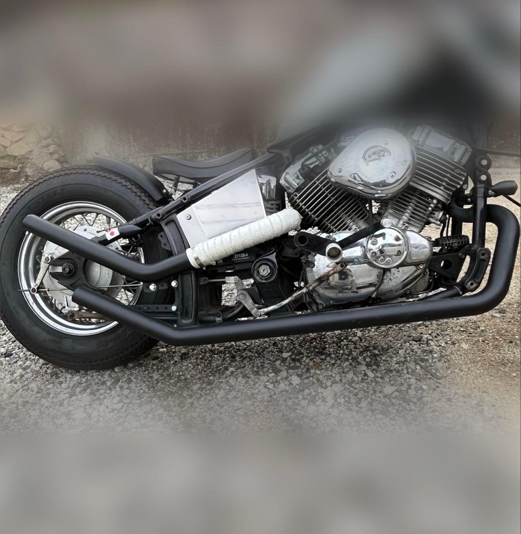 【在庫処分セール】早い者勝ち　ドラッグスター400 カチ上げ　マフラー　ブラック