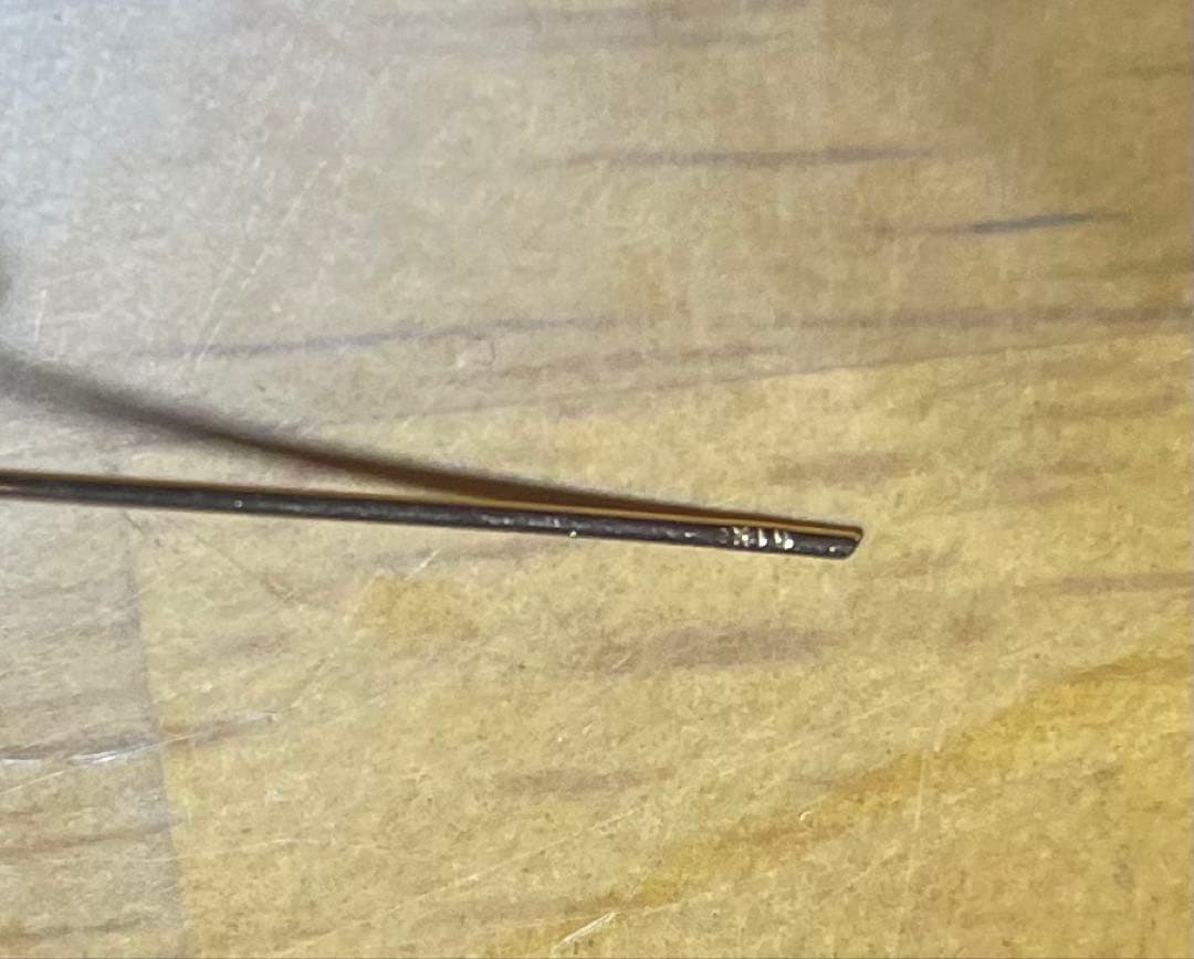 18金ゴールド 2連ドロップ型イヤリング　片耳