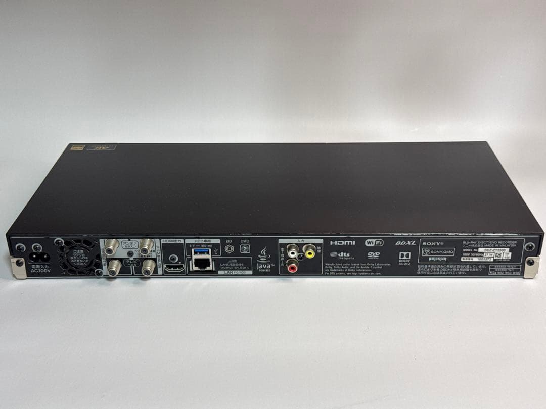 SONY　ブルーレイレコーダー　BDZ-ZT2500