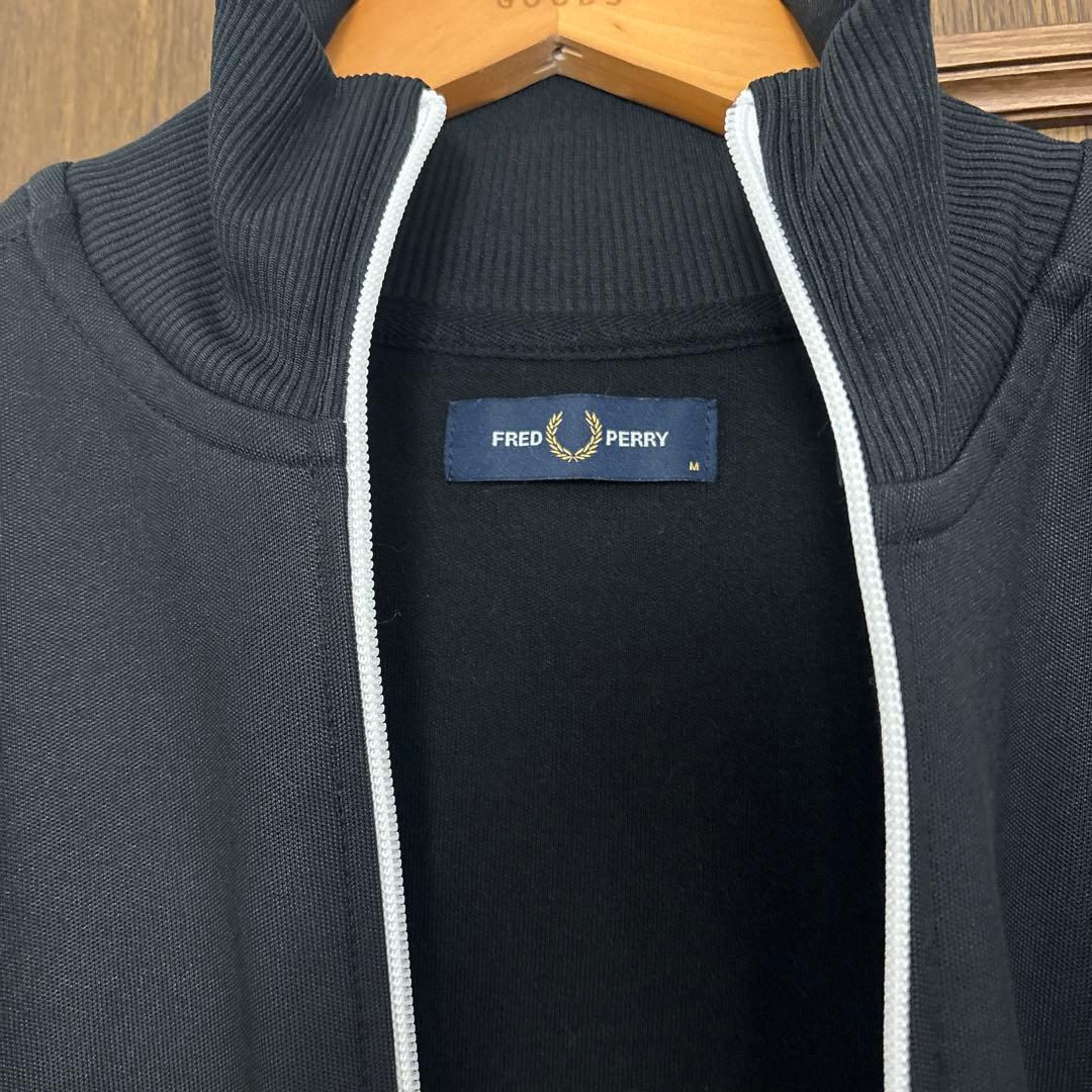 FRED PERRY ブラック トラックジャケット M