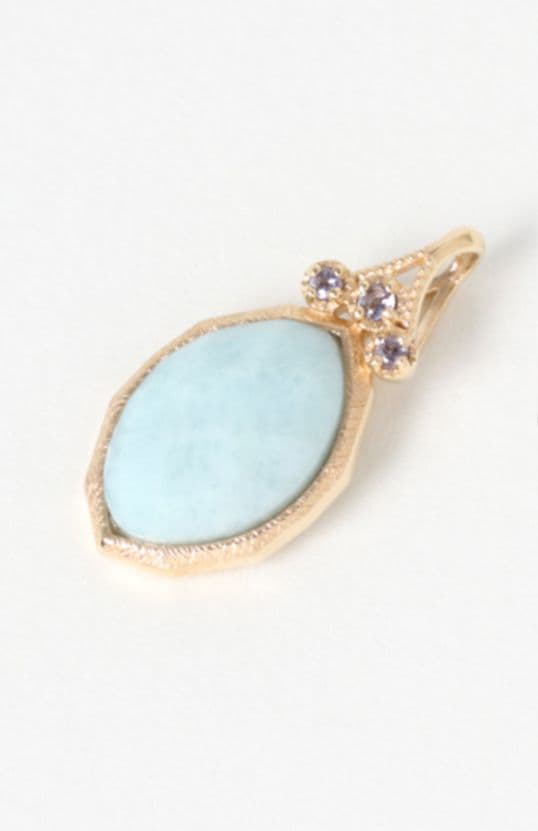 美品☆販売証明書付き agete ラリマー チャーム