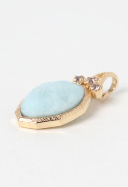 美品☆販売証明書付き agete ラリマー チャーム