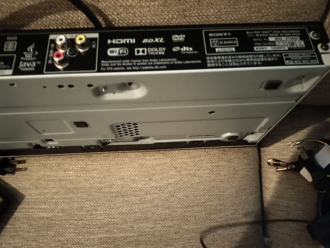 SONY BDZ-ZT2000 ブルーレイレコーダー　2TB 3番組同時録画