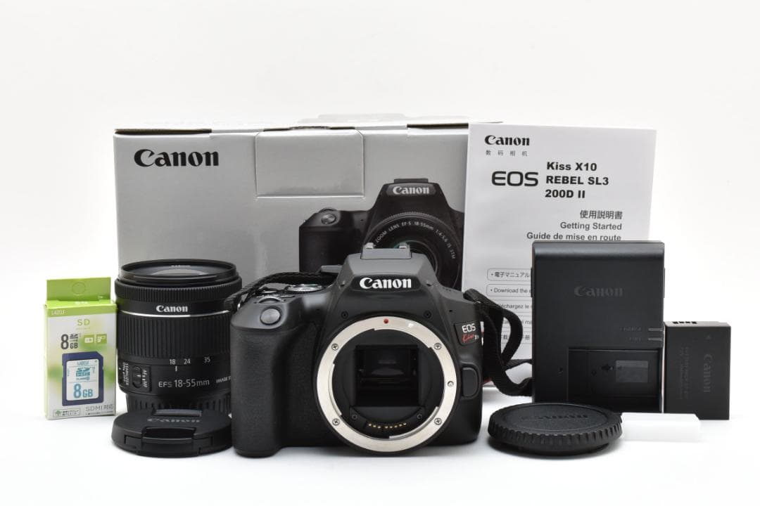 【美品】キャノン Canon EOS Kiss X10 レンズキット SDカード