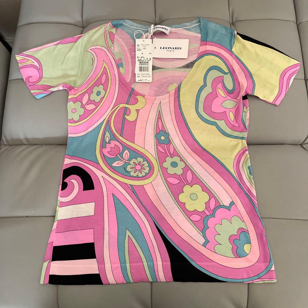 レオナールシルク半袖セーター