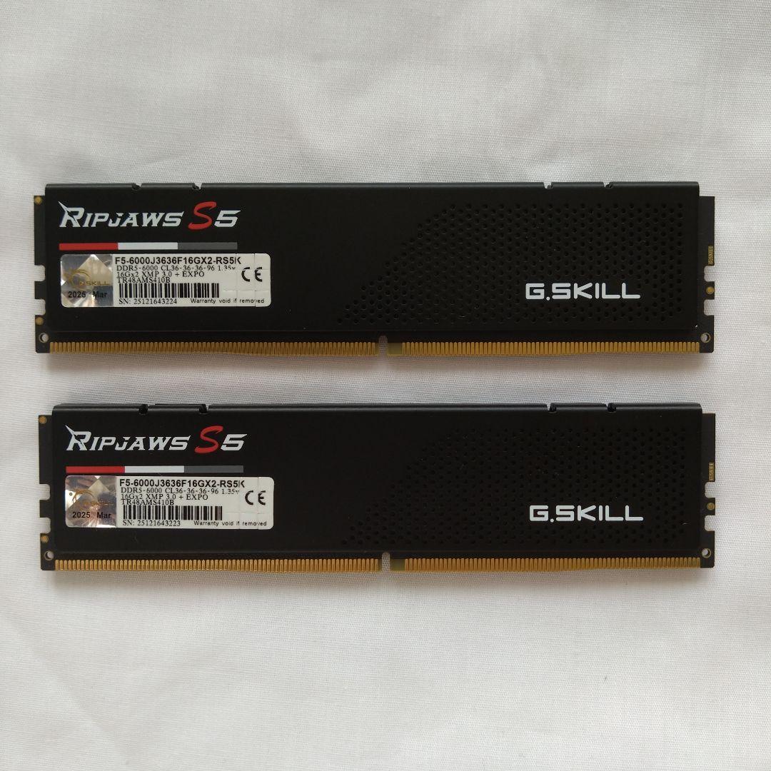 G.SKILL DDR5-6000 32GB(16GBx2) メモリ