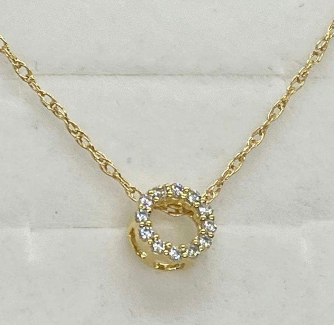 リング ダイヤモンド 0.2ct ネックレス K18 18金