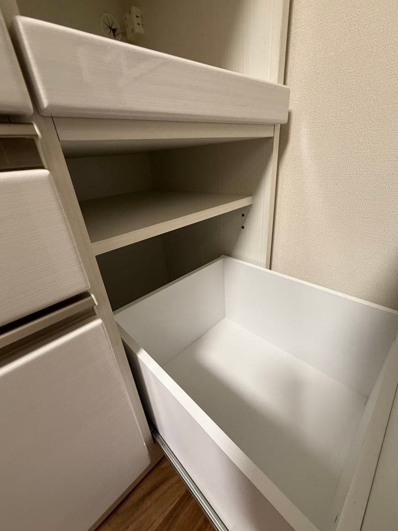 【値引き】ホワイト 大型キッチン収納 ダイニングボード 120 かねたや家具