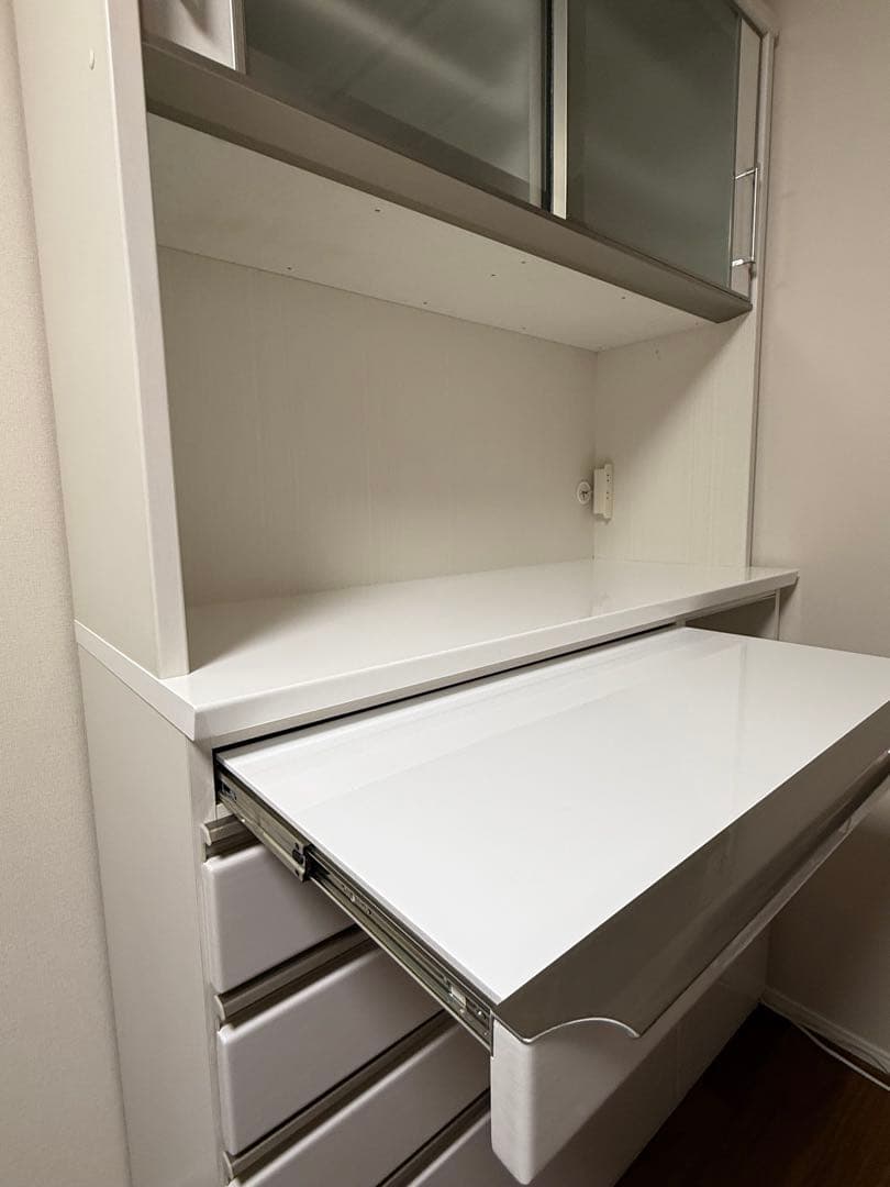 【値引き】ホワイト 大型キッチン収納 ダイニングボード 120 かねたや家具